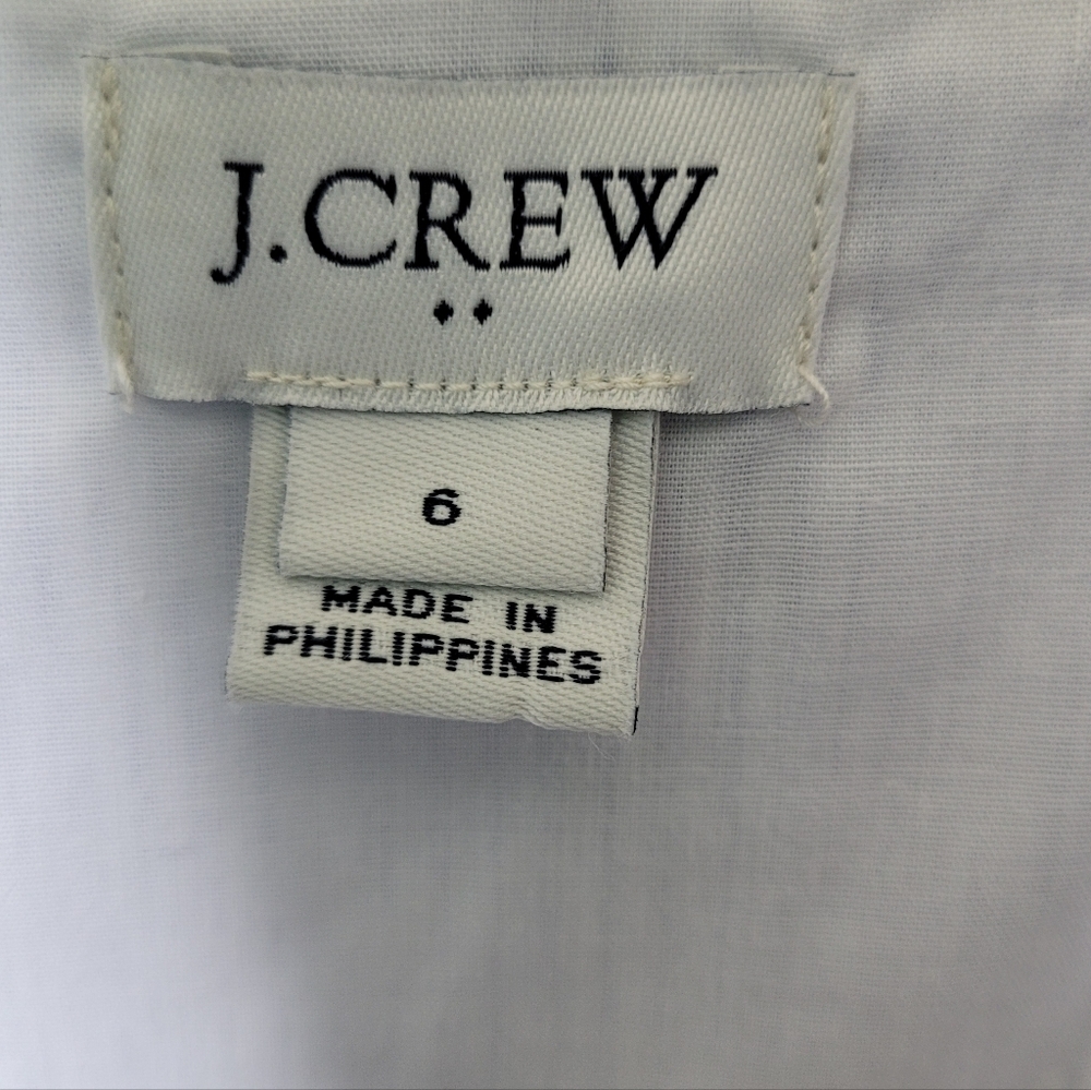 J. CREW Seersucker Button Front Striped Cotton Summer Jumper Dress Size 6 - Picture 7 of 10